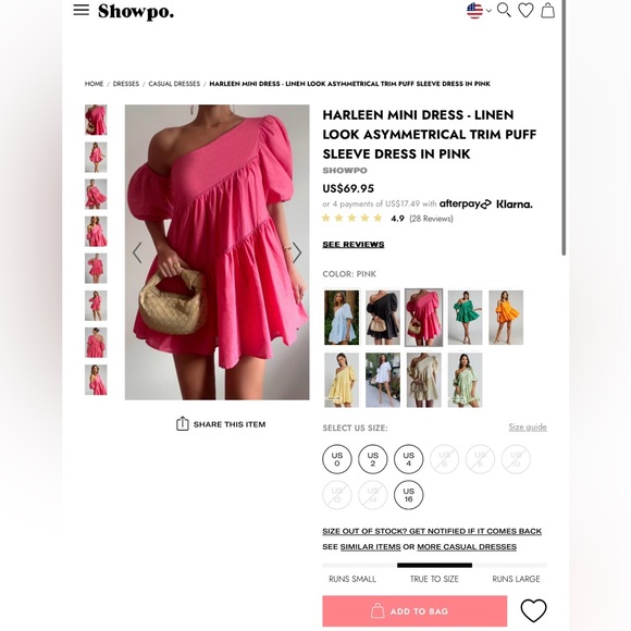 Showpo Pink One-Shoulder Mini Dress - Picture 7 of 8